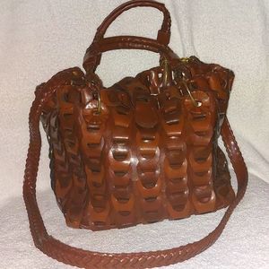 Faux Leather Chain Linked Style Bag.